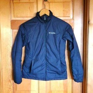 Columbia Omniheat Interchange Embroidered Full Zip Cinched Black Sz XS Jacket